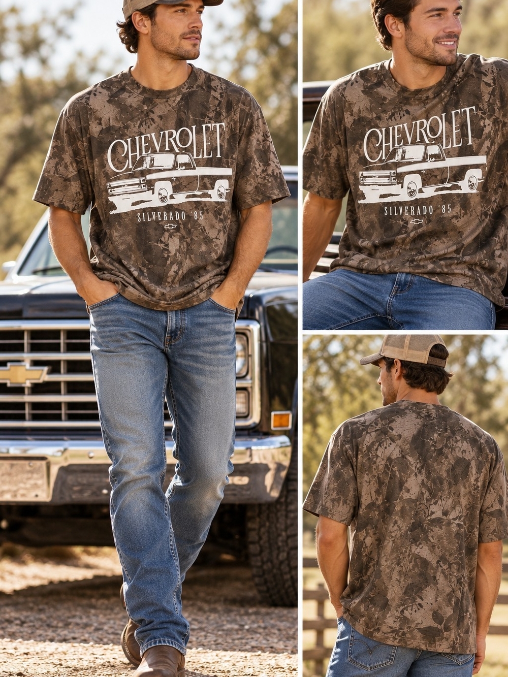 Chevrolet Silverado '85 Graphic Short Sleeve Tee - Brown Camo